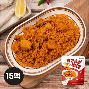 득근파티 닭가슴살 볶음밥 매콤닭갈비, 15개, 250g