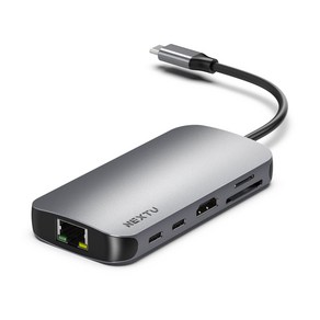 NEXTU 2297TCH-8K USB-C 멀티허브 10in1 SD리더기 랜포트 PD충전, 1개