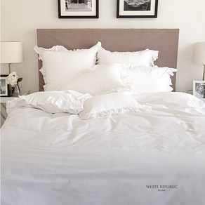 [화이트리퍼블릭] [Egyptian Cotton 400TC 80수] Havana Collection Ruffle Duvet Cove SET SS/Q/K