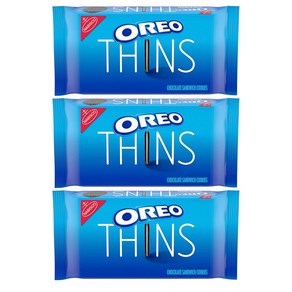 OREO Thins Chocolate Sandwich Cookies 오레오 씬 초콜릿 샌드위치 쿠키 10.1oz(287g) 3팩, 287g, 3개