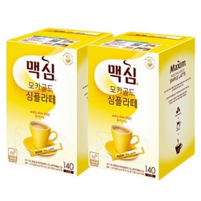 동서식품 맥심 모카골드 심플라떼 10.5g 140개입 x 2개