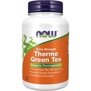 NOW 보충제 Themo Geen Tea™ 초강력 녹차 700mg 및 EGCg 350mg 함유 식물성 캡슐 90개, 1개