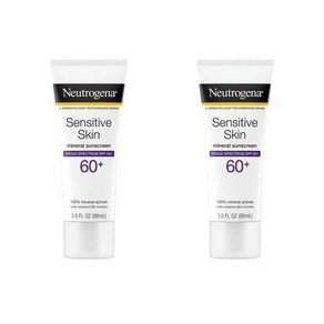 Neutogena Sensitive Skin Sunsceen 뉴트로지나 센서티브 스킨 선로션 SPF60 88ml 2팩, 2개