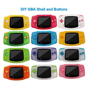 컬러 쉘 하우징 케이스 GBA IPS 백라이트 LCD 키트 게임보이 어드밴스 게임 콘솔용, 없음, 9)O