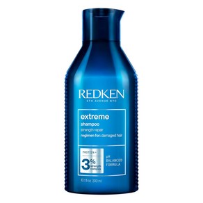 REDKEN 부스러지고 손상된 모발을 위한 레드켄 헤어 샴푸 모발 손상 콩 단백질 세라마이드 세피캡 및 아르기닌 익스트림 샴푸, 1개, 300ml