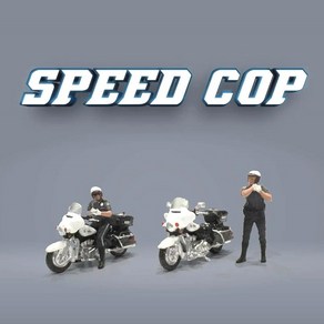 아메리칸 디오라마(AD-64530MJ) 1:64 Speed Cop Police Motocycles (피규어 및 바이크 모형)