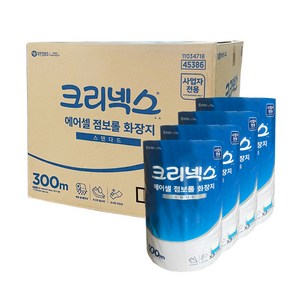 크리넥스 에어셀 점보롤화장지 300m 16롤, 4세트