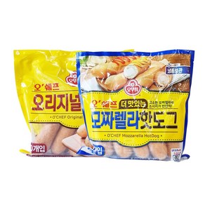 오뚜기 오쉐프 오리지널 핫도그 + 모짜렐라 핫도그 세트, 1세트, 1kg