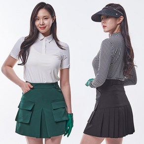 [투엘라] 여성 플리츠 골프 카고 스커트_세렌디 포켓 빅사이즈 히든 밴딩 운동 테니스 3colo [자체제작] 2ELA