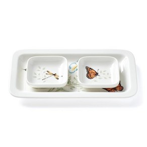 Lenox Buttefly Meadow 아시아 주방 스시 접시 및 그릇 0.0 멀티, 1개