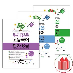 사은품+2025년 뿌리깊은 초등국어 한자 6급 세트 4~6단계 - 전3권