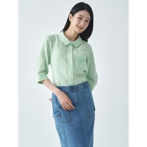 [지센창원]여성 린넨 스탠카라 블라우스 2색 LCWSO428
