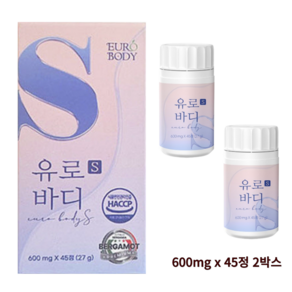 유로바디S 정 베르가못 아티초크 600mg*45정 2박스, 45정