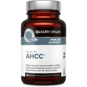 퀄리티오브라이프 Quality Of Life Labs Ahcc Rx 300 mg, 1개, 60정