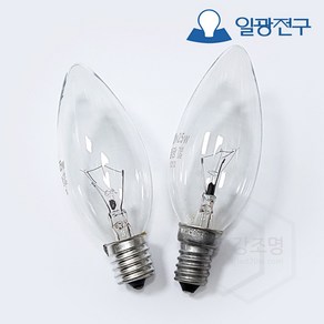 일광전구 백열 촛대구 25W (220V) 미니소켓 E14 / E17 장식구 인테리어 조명, 전구색