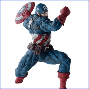 BANPRESTO [일본 내수용정품] 마블 캡틴 아메리카 피규어 사무라이 버전 초인기화 Captain Ameica 컬러책색, 1개