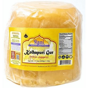 Rani Kolhapui Gu (Jaggey) 500g (17.5oz) ~ Unef Rani Kolhapui Gu (Jaggey) 500g (17.5oz) ~ 비정제, 1개