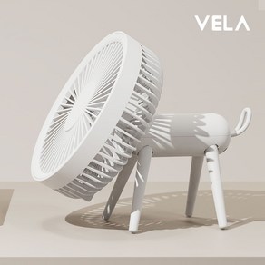 베라 윈드 댕댕이 탁상형 스탠드 LED 선풍기 VELA-WD4, WD4, 화이트