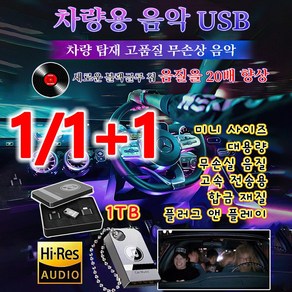 1/1+1(차량용 음악 USB)고품질 인기곡 USB 차량용 고성능 usb 한국노래고음질usb, 1개, USB+듀얼 어댑터+철 박스