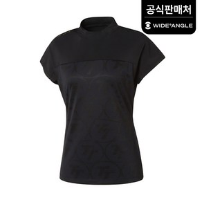 [와이드앵글 공식] [골프] 여성 ET 트루템퍼 로고 자카드 하이넥 티셔츠 L WWM22205Z1