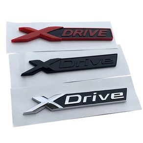 3D 자동차 후면 트렁크 배지 Xdive 스티커 명판 로고 BMW 엠블럼 320d 320i 530d 525d E60 F10 G20 액세서리, [01] Silve