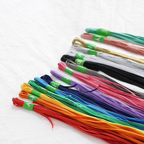 [5M] 4골납작고무줄(15컬러), 13 실버, 1개