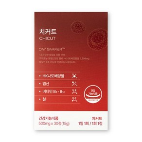 데이배리어 치커트 500mg X 30정 1박스 혈행뻥 리뉴얼 521010, 1개