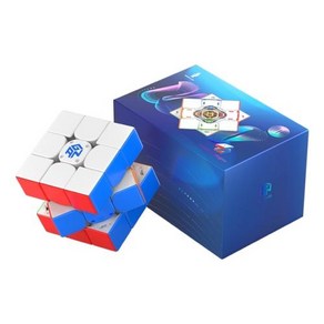 자석 큐브게임 CubeFun 마그네틱 스마트 매직 지능형 스피드 스티커리스 전문 피젯 장난감 GAN 12Ui 3x3, 1) 12UI Maglev, 1개