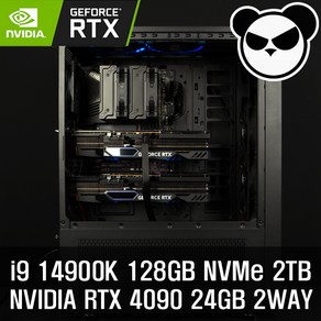 인텔 i9 14900K + RTX4090 2WAY 128GB + 2TB + 2000W 딥러닝 AI 학습용 연구원 기업용 연구소 가성비 워크스테이션