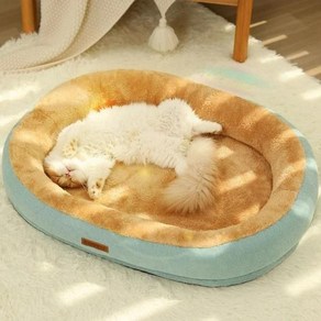 Kimpets 고양이 침대 개 애완 동물 침대 개집 미끄럼 방지 따뜻한 작은 개 개집 수면 제거 부드러운 강아지 - Gay, M 50X40cm