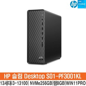 HP S01-PF3001KL-WIN11 13세대i3-13100_NVMe256GB_램8GB_WIN11Po/HP컴퓨터/슬림PC/사무용PC/HH, S01-PF3001KL, 256GB