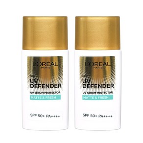 로레알 유브이 디펜더 선크림 매트앤프레시 2개팩 SPF50+PA++++, 브라이트앤클리어, 2개, 50ml