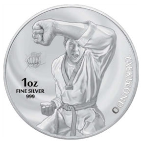 [케이민트] 불리온 실버 코인(태권도불리온) 2022 1oz Taekwondo Ag999 Silve Coin