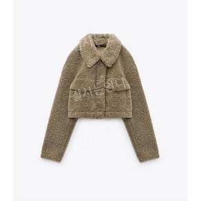 ZARA 봄 가을 숏 양털 뽀글이 크롭 자켓 카라 플리스 셰르파 캐주얼 부클 셔츠