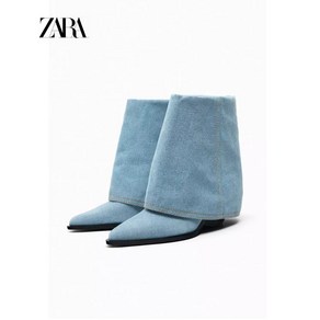 ZARA 자라 데님 삭스 미들 부츠