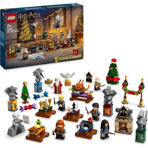 LEGO Hay Potte Advent Calenda 2024 Hogwats Fantasy Toys fo Childen Adventue Playset 7개의 미니 피, 1개