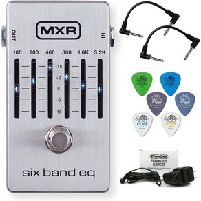 브릭드롭 MXR M109S 패치케이블 2개 던롭픽 6개 전원공급장치M109SBundle 포함 6밴드 EQ 기타효과 페달다발, 1개