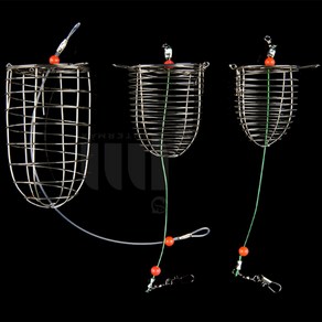 낚시 스텐 와이어 맨 카고 채비 카고망 줄카고 집어통 소 중 대 미끼통 원투낚시