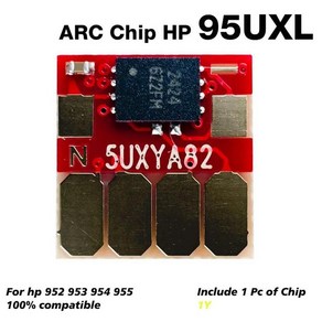 95U ARC 칩 리필 952 953 954 955XL 카트리지 HP 오피스젯 프로 7740 8710 8715 8720 8730 8210 프린터 CISS 호환, 1개, 3) 1pcs Yellow