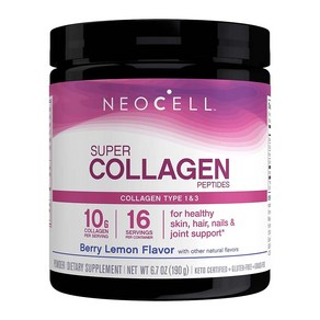 네오셀 슈퍼 콜라겐 펩타이드 1&3형 베리 레몬 190g / NeoCell Supe Collagen Powde bey lemon 6.7z, 1개