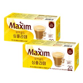 동서 맥심 모카골드 심플라떼 20T X 2개(40T) 커피믹스, 10.5g, 20개입, 2개