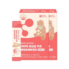 장인정신에브리데이 100억 유산균 키즈 아연 & 비타민D 30p, 60g, 2개