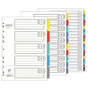 [알파] 인덱스간지 I-610 PVC 10분류 A4