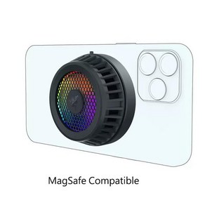 Raze 휴대폰 쿨러 크로마 아이폰 및 안드로이드용 고급 스마트폰 냉각 기술 12 RGB LED, 01 MagSafe Compatible, 1개