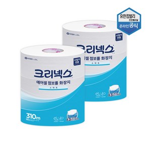 크리넥스 에어셀 점보롤 화장지 스마트 310m 3롤 x 2팩 45391, 2개