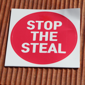 스탑더스틸 스티커 STOP THE STEAL 차량용 스티커, 1개, 레드 8cmx8cm