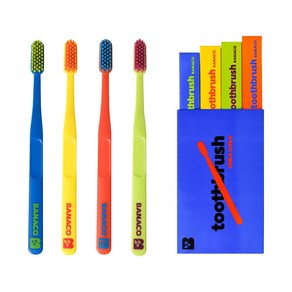 바나코 비비드 컬러 칫솔 CHIKA TOOTHBRUSH, 1세트, 4개입