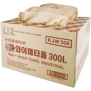 광진산업 와이퍼올 KJW300 대형 300매 세이플러스 와이퍼타올 산업용 엠보싱 흡착포 1021466, 1개