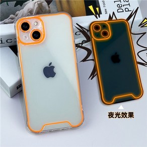 호환케이스 아이폰14케이스 야간 조명 빛나는 실리콘 소프트 fo iphone 14 plus 13 12 11 po max xs x x 14po 13po 14plus 뒷면