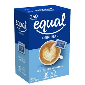 Equal 이퀄 오리지널 제로 칼로리 스위트너 250개세트, 1개